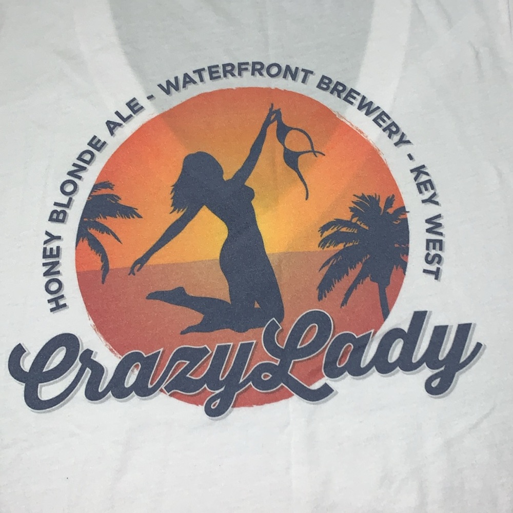 Crazy Lady Waterfront Brewery Key West Florida White Size XXL